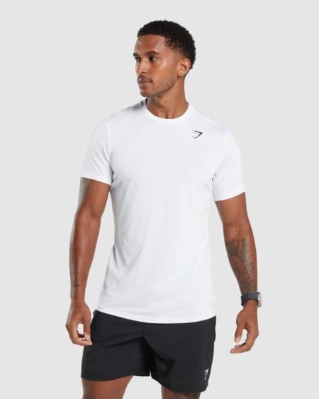 GYMSHARK ARRIVAL T-SHIRT BLANC - My Authentic Store