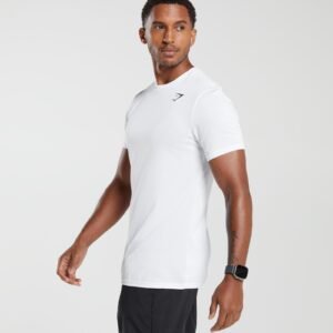 GYMSHARK ARRIVAL T-SHIRT BLANC – Image 3
