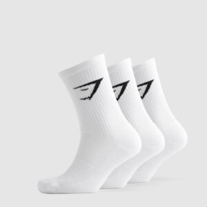 GYMSHARK SOCKS 3PK White – Image 3