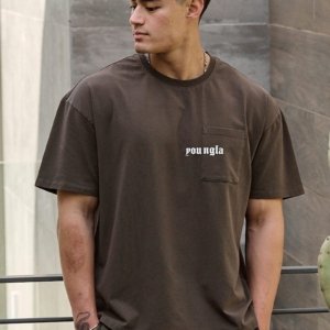 POCKET T-SHIRT YOUNGLA BROWN – Image 1