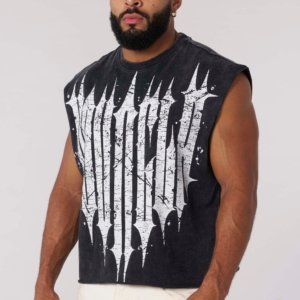 YOUNGLA -Tank Revenge Crop Cut-Offs – Image 1