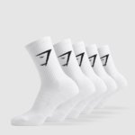 GYMSHARK SOCKS 5PK White - My Authentic Store