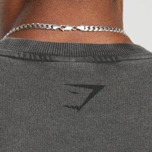 T-SHIRT WASHED ONYX GREY SHORT SLEEVE – Image 3