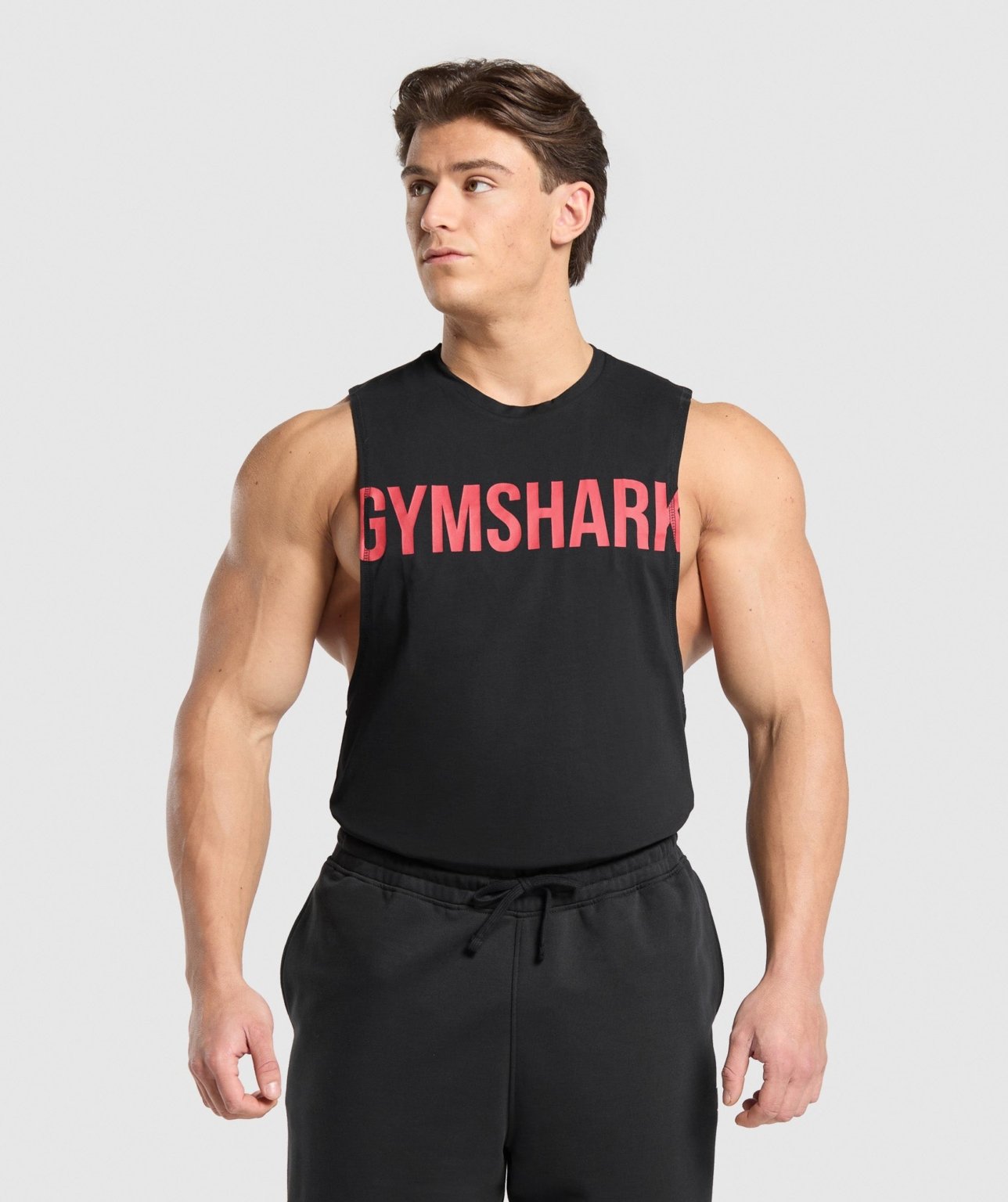 PrimeDropArmTankGSBlack-GSVividRedA2C5W-RBWN-0651-0064_67acfced-63cc-486a-ace4-453f973da880_1920x tank drop arm prime red Gymshark Maroc — 100% authentique
