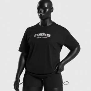 Lifting Essentials Graphic Oversized T-Shirt - Black ( Produit pour Femme ) – Image 1