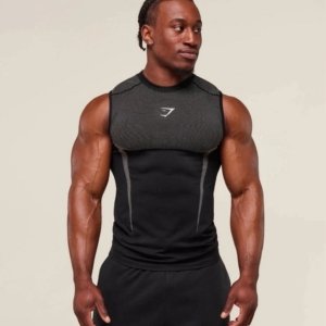 ONYX GYMSHARK 5.0 TANK BLACK/LIGHT GREY – Image 1
