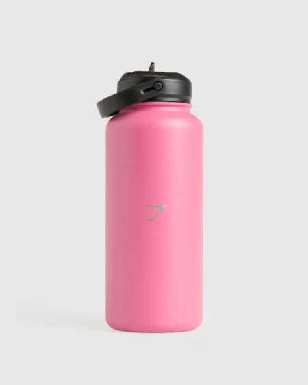 METAL INSULATED BOTTLE 1L WITH STRAW - My Authentic Store