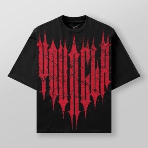 Youngla - REVENGE TEES SPRING'25 Black/Red – Image 2