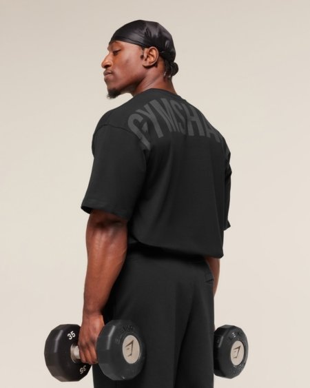 POWER T-SHIRT BLACK/BLACK - My Authentic Store