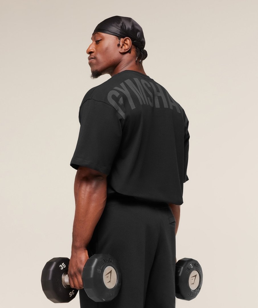 POWER T-SHIRT BLACK/BLACK - My Authentic Store