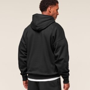 HOODIE CREST OVERSIZE BLACK – Image 2