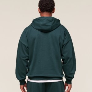 HOODIE WORN BLUE PETROL – Image 2