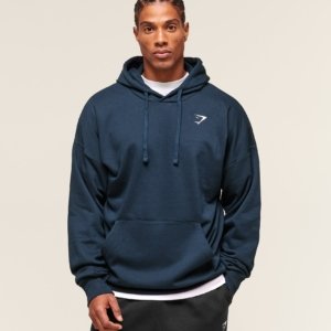 HOODIE CREST NAVY OVERSIZE – Image 4