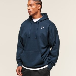 HOODIE CREST NAVY OVERSIZE – Image 1
