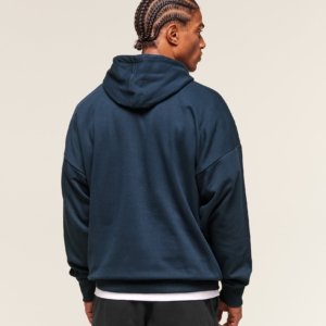HOODIE CREST NAVY OVERSIZE – Image 2