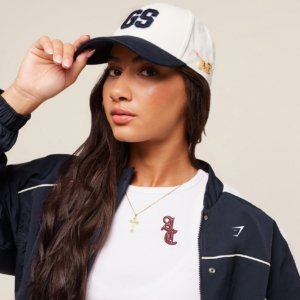 Gymshark x Analis Cap - Soft White/Midnight Blue – Image 2