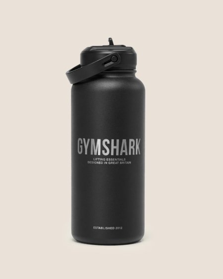 LUXE METAL INSULATED BOTTLE 1L -BLACK ( COLD WATER AND HOT ) – Image 1