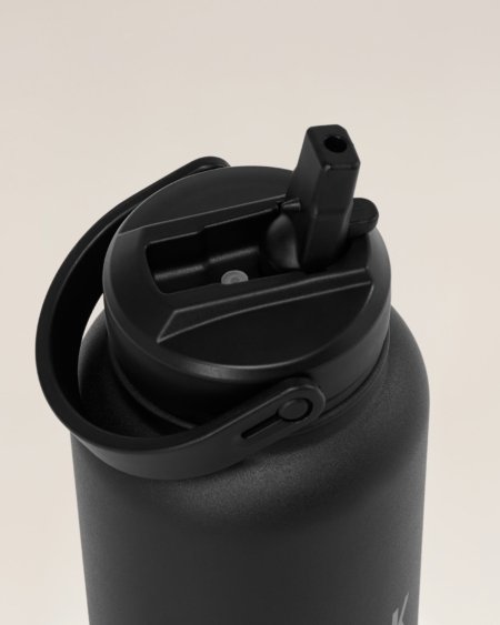 LUXE METAL INSULATED BOTTLE 1L -BLACK ( COLD WATER AND HOT ) – Image 3