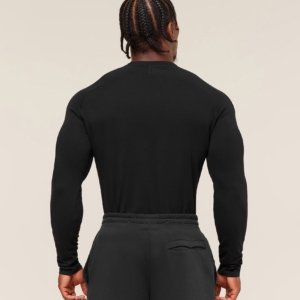 PRIME LONG SLEEVE MUSCLE FIT BLACK – Image 4