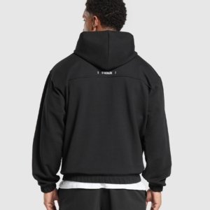 HOODIE BOXY BLACK PREMIUM 410 GSM – Image 2
