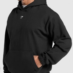 HOODIE BOXY BLACK PREMIUM 410 GSM – Image 3