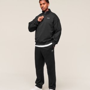 REST DAY SWEAT ZIP OVERSIZE BLACK – Image 4