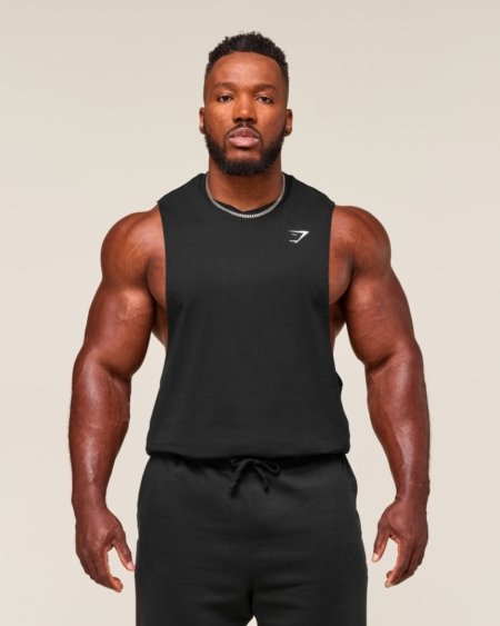 DROP ARM TANK BLACK - My Authentic Store