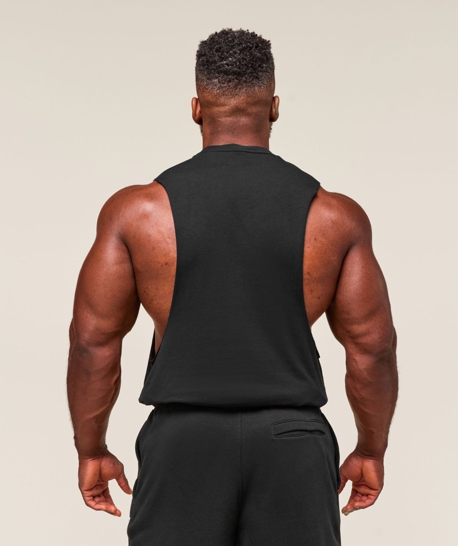 DROP ARM TANK BLACK - My Authentic Store