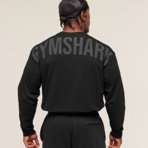 POWER LONG SLEEVE T-SHIRT BLACK/BLACK – Image 1