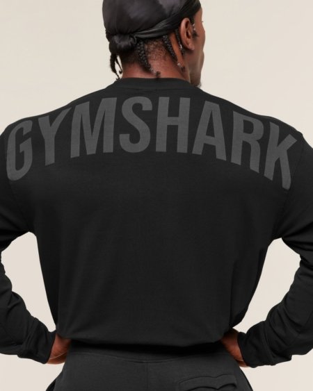 POWER LONG SLEEVE T-SHIRT BLACK/BLACK - My Authentic Store