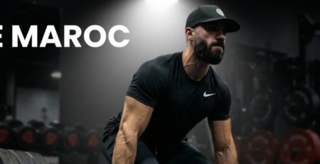 Vêtements Nike Maroc – tenue fitness et musculation portée en salle de sport authentique