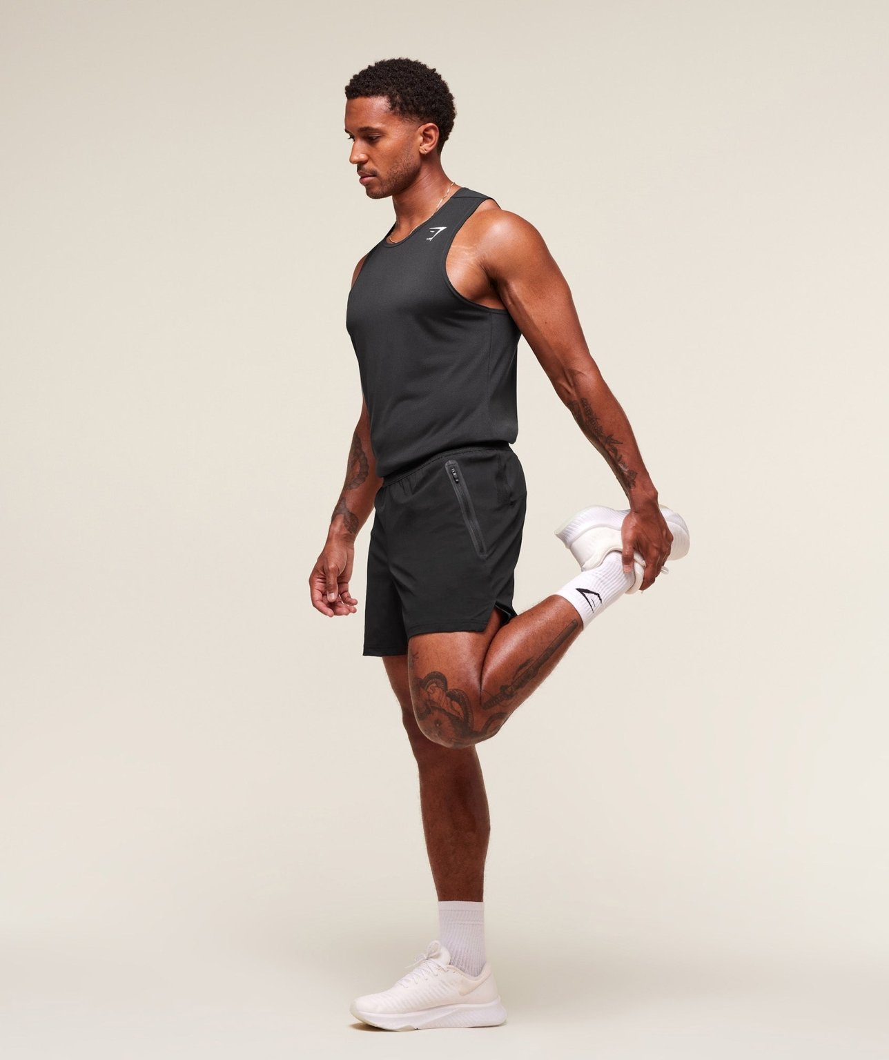 GYMSHARK FIT ELITE 5 SHORT - BLACK - My Authentic Store