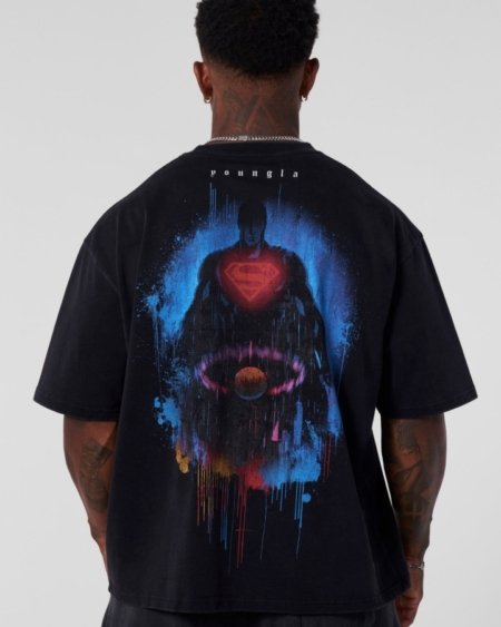 YOUNGLA-SUPERMAN GRAPHIC OVERSIZE - My Authentic Store