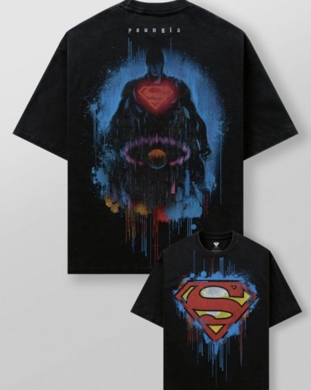 YOUNGLA-SUPERMAN GRAPHIC OVERSIZE - My Authentic Store