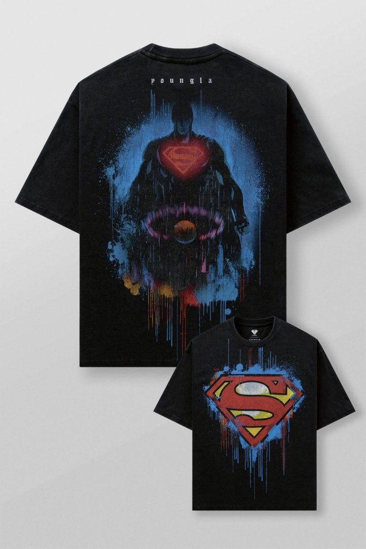 YOUNGLA-SUPERMAN GRAPHIC OVERSIZE - My Authentic Store