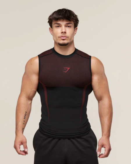 Gymshark Onyx 5.0 Tank - Black/Carmine Red - My Authentic Store