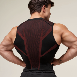 Gymshark Onyx 5.0 Tank - Black/Carmine Red – Image 2