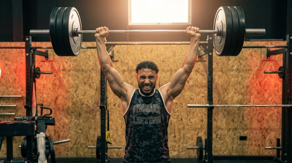 Hamza Elmagradi deadlift intense Gymshark blanc CrossFit Maroc