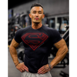 YOUNGLA-SUPERMAN COMPRESSION TEES RED/BLACK - My Authentic Store