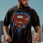 YOUNGLA-SUPERMAN GRAPHIC OVERSIZE