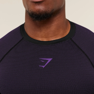Gymshark Onyx 5.0 Seamless T-Shirt - Black/Athletic Purple – Image 4