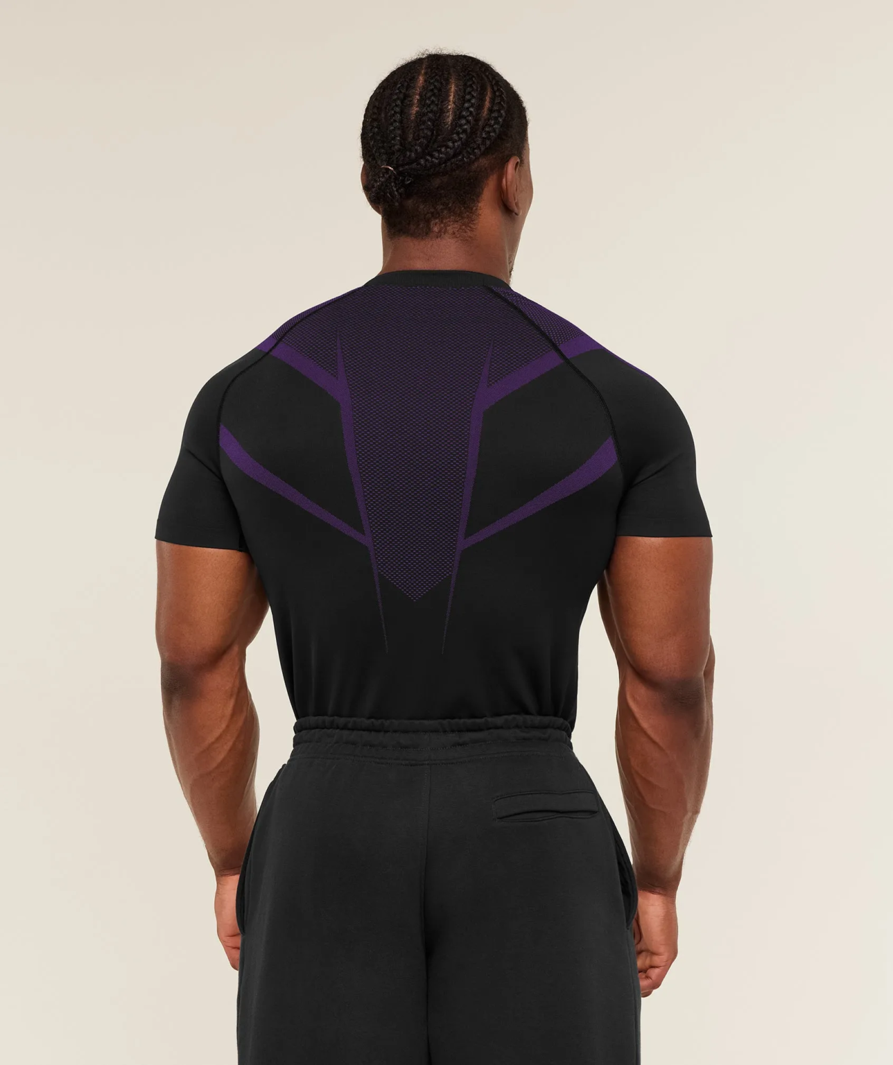 Gymshark Onyx 5.0 Seamless T-Shirt - Black/Athletic Purple - My Authentic Store