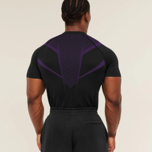 Gymshark Onyx 5.0 Seamless T-Shirt - Black/Athletic Purple – Image 3