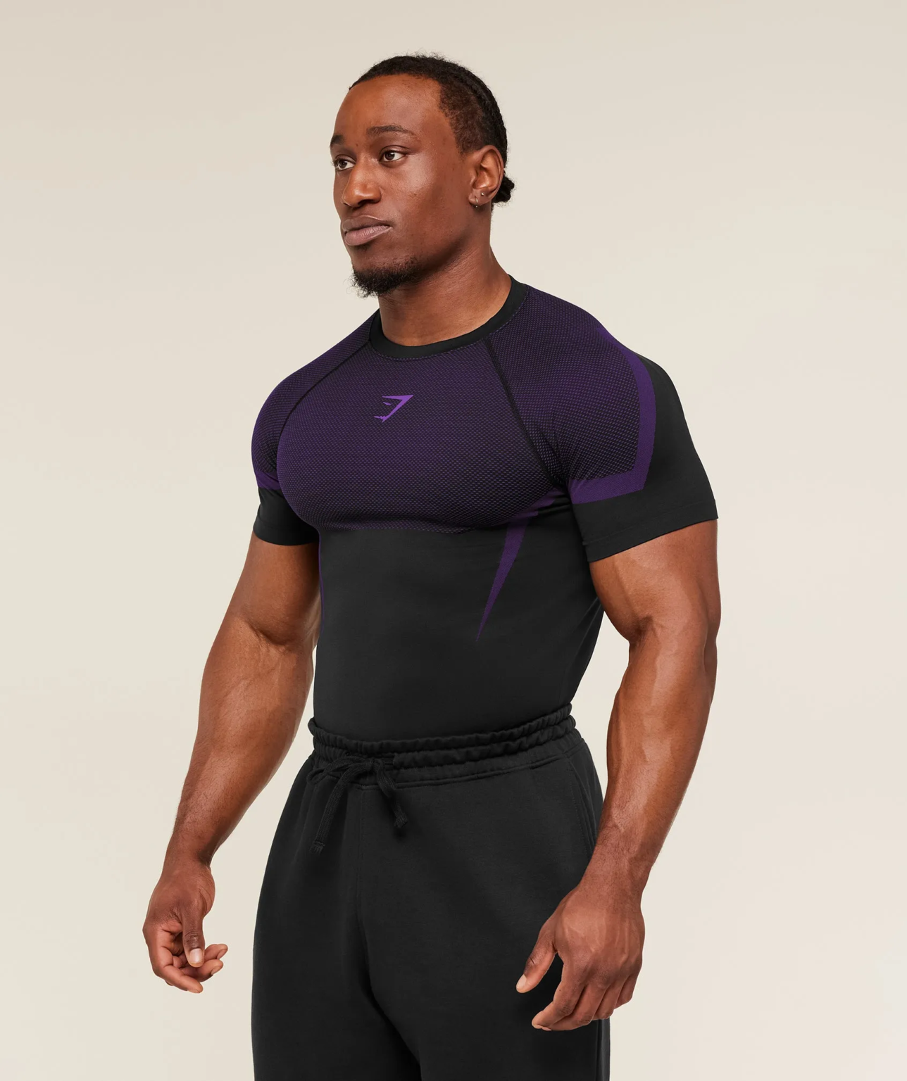 Gymshark Onyx 5.0 Seamless T-Shirt - Black/Athletic Purple - My Authentic Store