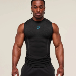 Gymshark Onyx 5.0 Tank - Black/Onyx Grey – Image 1