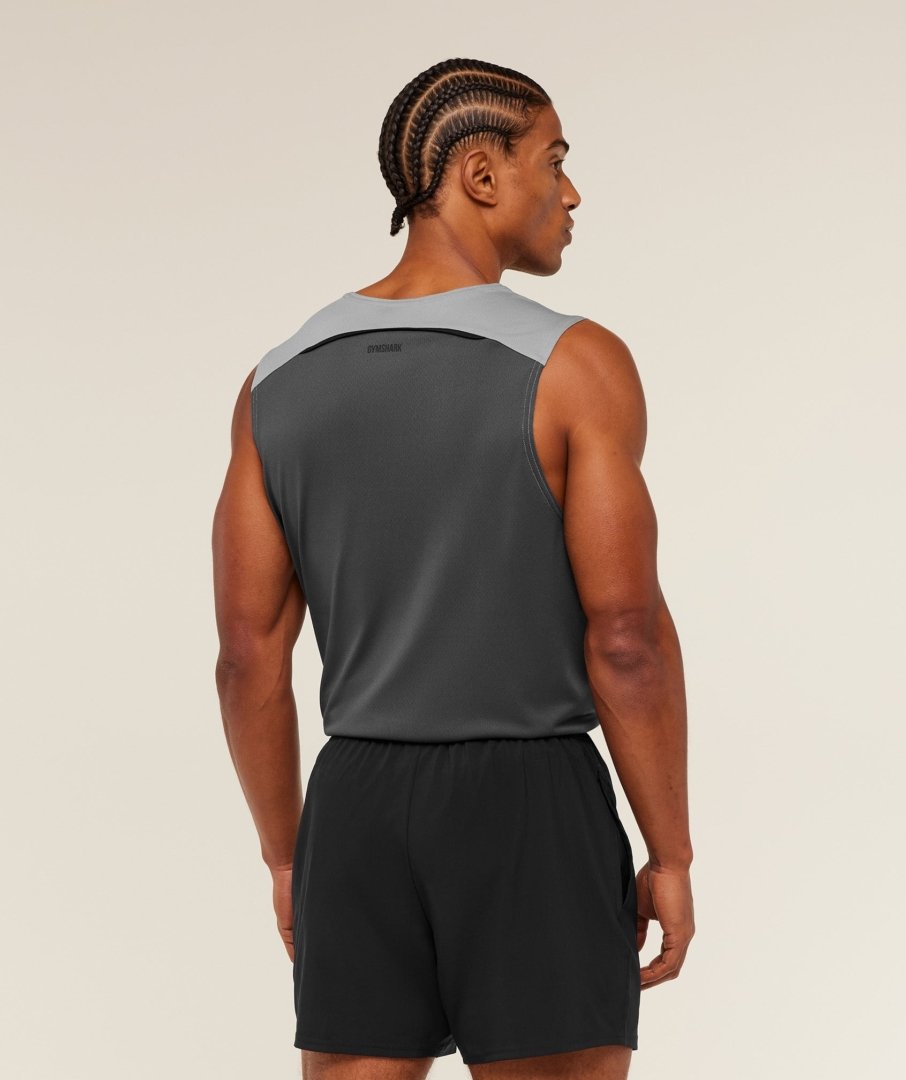Gymshark Arrival Contrast Tank Smokey Grey Onyx Grey — My Authentic Store