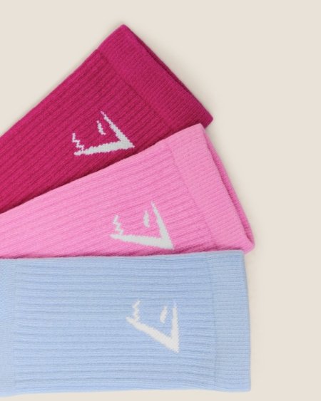 CREW SOCKS 3PK PINKY G – Image 2