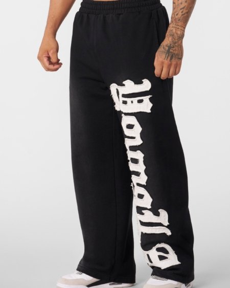 YoungLA 2127 Big Patch Sweats Black Wash - vue principale