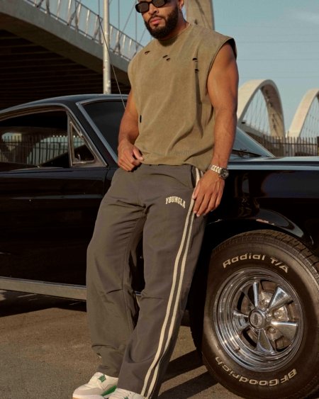 YoungLA 249 Flagship Track Pants Black - style