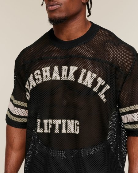Détail de la maille mesh respirante du Gymshark Collective Jersey